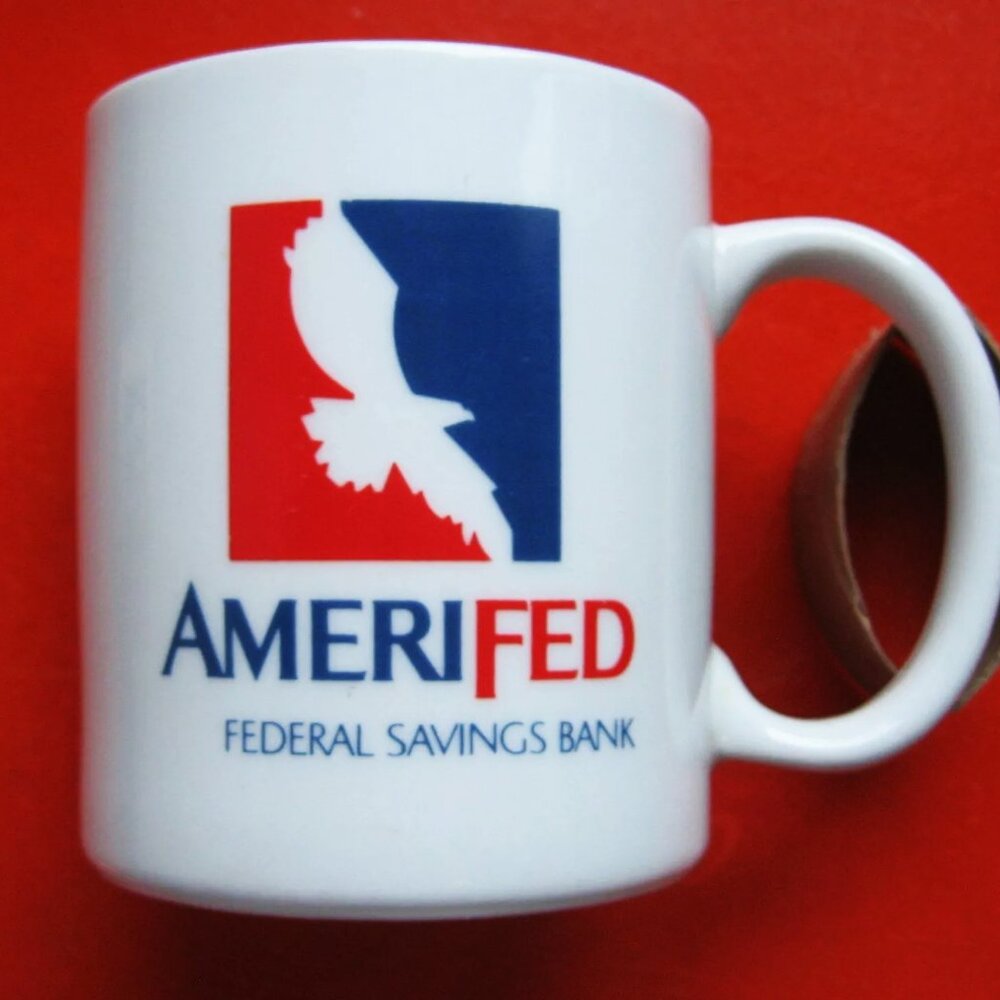 COPY - Amerifed Federal Savings Bank Coffee Cup From 1980's